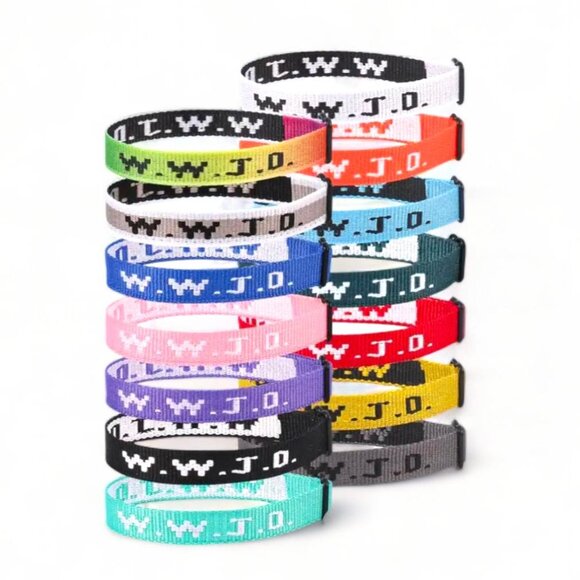NEW - W.W.J.D WHAT WOULD JESUS DO BRACELETS - 14 COLORS OPTIONS (1PC) - Picture 3 of 5